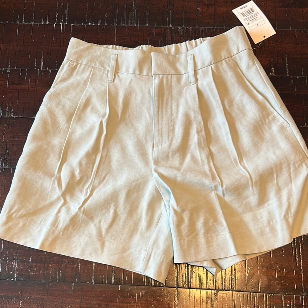 A New Day High Waist Cream Shorts with Subtle Texture